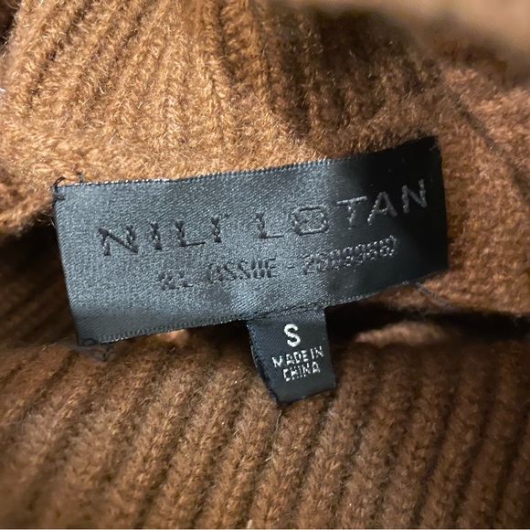 Nili Lotan Lanie Cashmere Sweater in Chestnut Brown Small - Picture 4 of 5